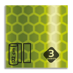 Classe 3 - Film r&eacute;fl&eacute;chissant flexible jaune-vert fluo V-8013 EVG m&eacute;tallis&eacute; - largeur 1220 mm