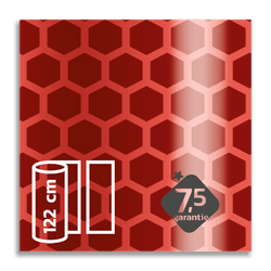 Classe 3 - Film r&eacute;fl&eacute;chissant flexible rouge  V-8008 EVG m&eacute;tallis&eacute; - largeur 1220 mm