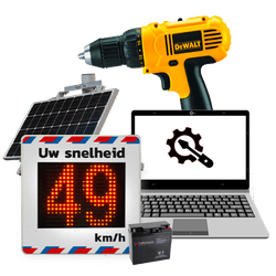 Reparatie - Snelheidsdisplay met zonnepaneel - Bestaande mast of paal