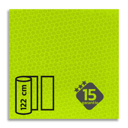 Classe 3 - Film r&eacute;fl&eacute;chissant jaune-vert fluo T-7513 - largeur 1220 mm
