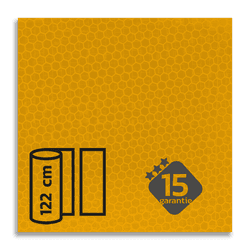 Classe 3 - Film r&eacute;fl&eacute;chissant jaune fluo T-7511 - largeur 1220 mm