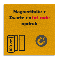 Magneetbord reflecterend FLUOR Geel klasse 3 Zwart/Rode opdruk