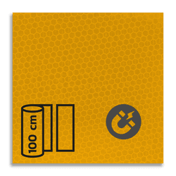 Film magnetique réfléchissant jaune FLUOR de classe 3 | T-7511