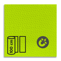 Classe 3 - Film magn&eacute;tique r&eacute;fl&eacute;chissant jaune-vert fluo T-7513