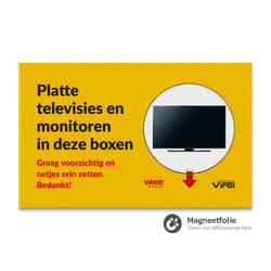 Magneetbord reflecterend FLUOR Geel 800x500x1,5mm