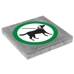Dalle de signalisation - 300x300mm - Chiens en laisse