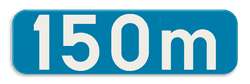 Verkeersbord SB250 G type Ia onderbord - Aanduiding van een afstand - 700x200mm