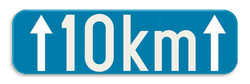 Verkeersbord SB250 G type II - Aanduiding van de lengte van een gedeelte van de openbare weg