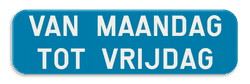 Verkeersbord SB250 G type V - Aanvulling op de verkeersborden stilstaan en parkeren