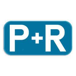 Verkeersbord SB250 G type VIId onderbord - P+R park and ride - 400x200mm