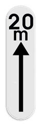 Verkeersbord SB250 G type Xc onderbord - Reglementering op korte afstand