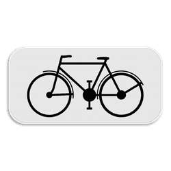 Verkeersbord SB250 M1 onderbord - Enkel voor fietsers - 400x200 mm