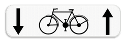 Verkeersbord SB250 M4 - Fietsers mogen in 2 richtingen