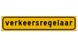 Autobord verkeersregelaar 500x100mm reflecterend geel FLUOR