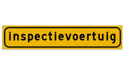 Autobord inspectievoertuig 500x100mm reflecterend geel FLUOR