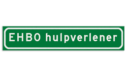 Autobord Groen/wit 500x100mm reflecterend
