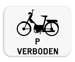 Verkeersbord SB250 M15 onderbord - Verbod voor speed pedelecs - 400x300mm