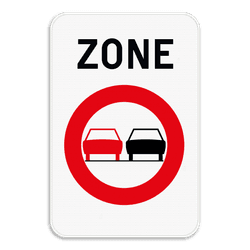 Zonebord SB250 ZC35 &ndash; Begin zone verboden links inhalen