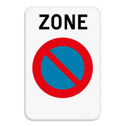 Zonebord SB250 ZE1 - Begin parkeerverbodszone