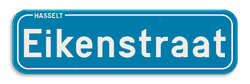 Gepersonaliseerd Belgisch straatnaambord blauw 700x200mm
