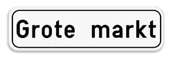 Straatnaambord gepersonaliseerd wit 700x200