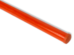 Poteau en acier galvanisé orange RAL2009 - 2200mm au-dessus du sol