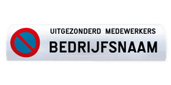 Parkeerbord voor biggenrug / betonrand 600x300mm