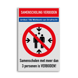 Samenscholingsverbod veiligheidsinstructies - ontwerp zelf