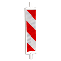 Geleidebaken BB35 type B rood wit dubbelzijdig retro-reflecterend