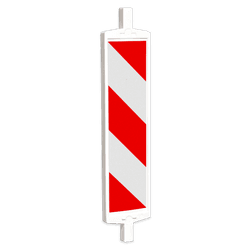 Geleidebaken BB35 type A rood wit - dubbelzijdig reflecterend klasse 1