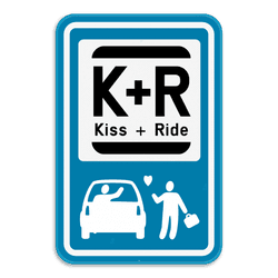 Parkeerbord Kiss&Ride + pictogram