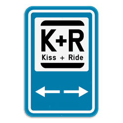 Parkeerbord Kiss&Ride + pijl
