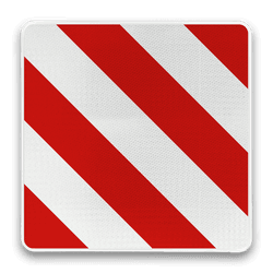 Markeringsbord vierkant rood/wit reflecterend