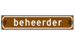 Autobord met zuignappen 375x75mm beheerder reflecterend