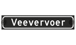 Autobord met zuignappen 375x75mm Veevervoer reflecterend