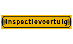 Autobord met zuignappen 375x75mm inspectievoertuig geel FLUOR