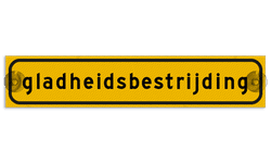 Autobord met zuignappen 500x100mm gladheidsbestrijding geel FLUOR