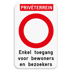 Bord verboden toegang - C1 - met eigen tekst