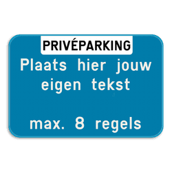 Tekstbord landscape met boventekst - Blauw/blauw