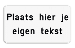 Tekstbord wit/zwart - 1 tot 4 tekstregels