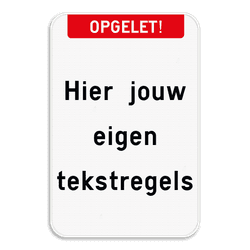 Tekstbord - Boventekst