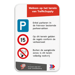 Informatiebord ingang full-colour opdruk eigen ontwerp