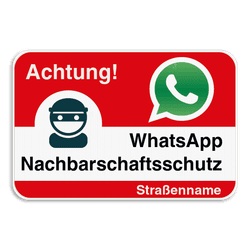 WhatsAppbord - Achtung! - Rood