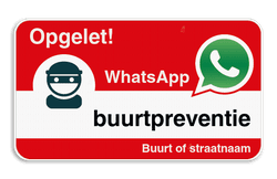 WhatsApp onderbord met eigen tekst - Rood