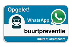 WhatsApp onderbord met eigen tekst - Blauw