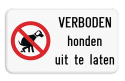 Informatiebord - Verboden honden uit te laten
