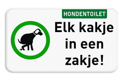 Informatiebord - Hondentoilet met eigen tekst