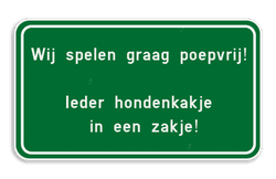 Tekstbord - Poepvrij