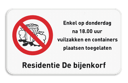 Informatiebord - Afvalverbod met eigen tekst