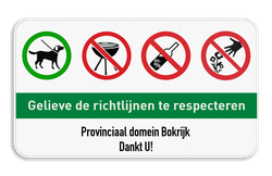 Informatiebord - 4 Pictogrammen met eigen tekst